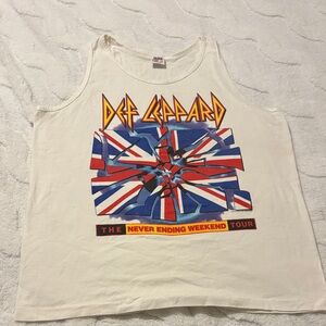 Def Leppard Graphic Tank Top - The Never Ending Weekend Tour XL